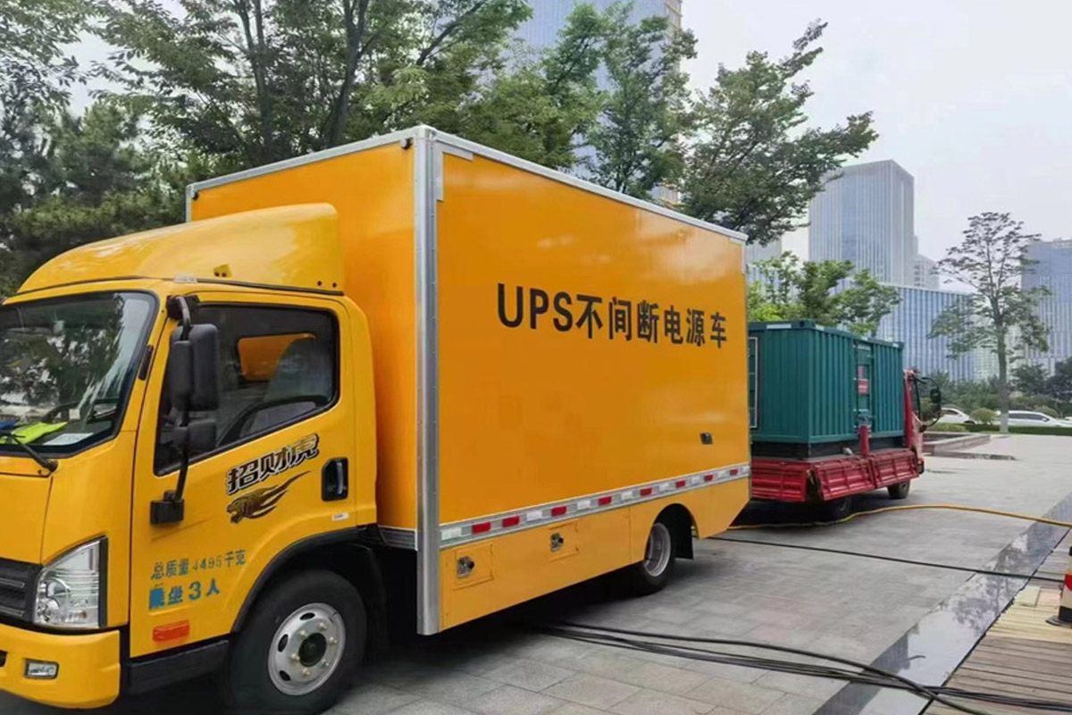 江都发电机租赁施工现场