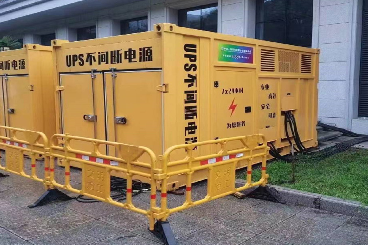 江都发电机租赁施工现场