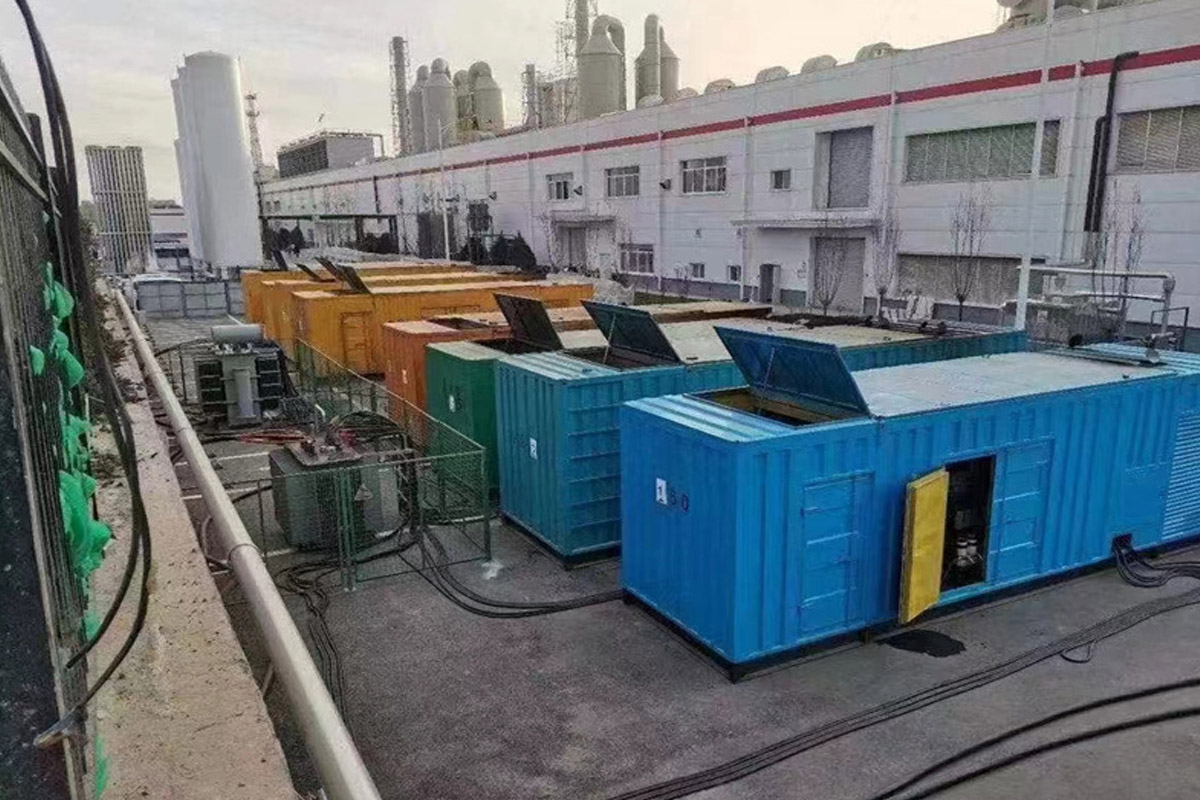 江都发电机租赁施工现场